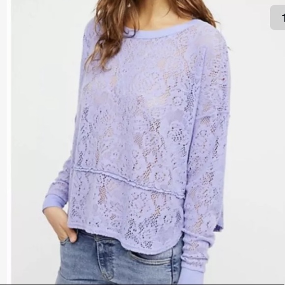 NWOT FP Not Cold in This Lace Pullover Top XS - Picture 2 of 7